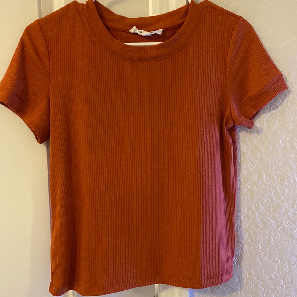 Orange crop top